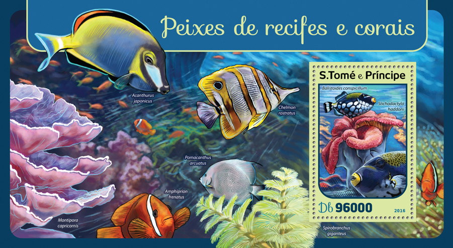 Corals and reef fishes - Issue of Sao Tome and Principe postage stamps