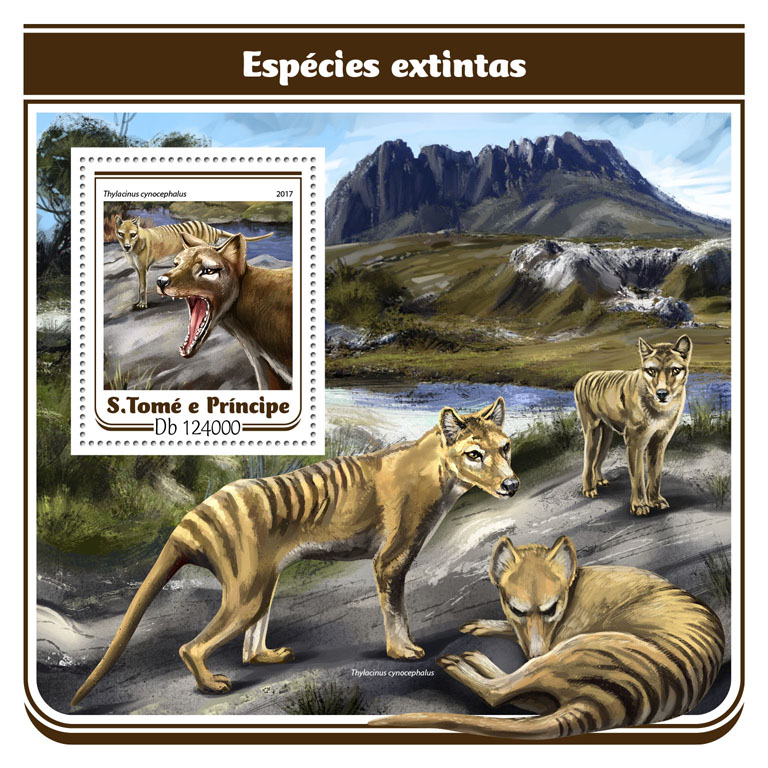 Extinct species - Issue of Sao Tome and Principe postage stamps