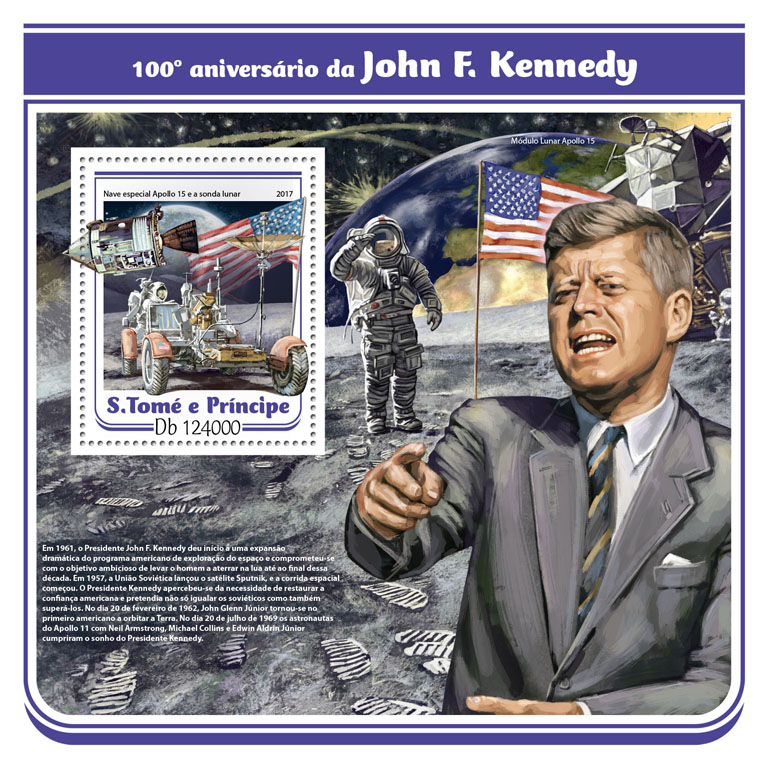 John F. Kennedy - Issue of Sao Tome and Principe postage stamps