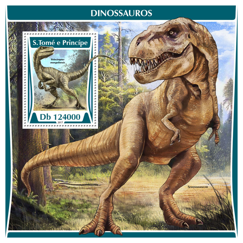 Dinosaurs - Issue of Sao Tome and Principe postage stamps