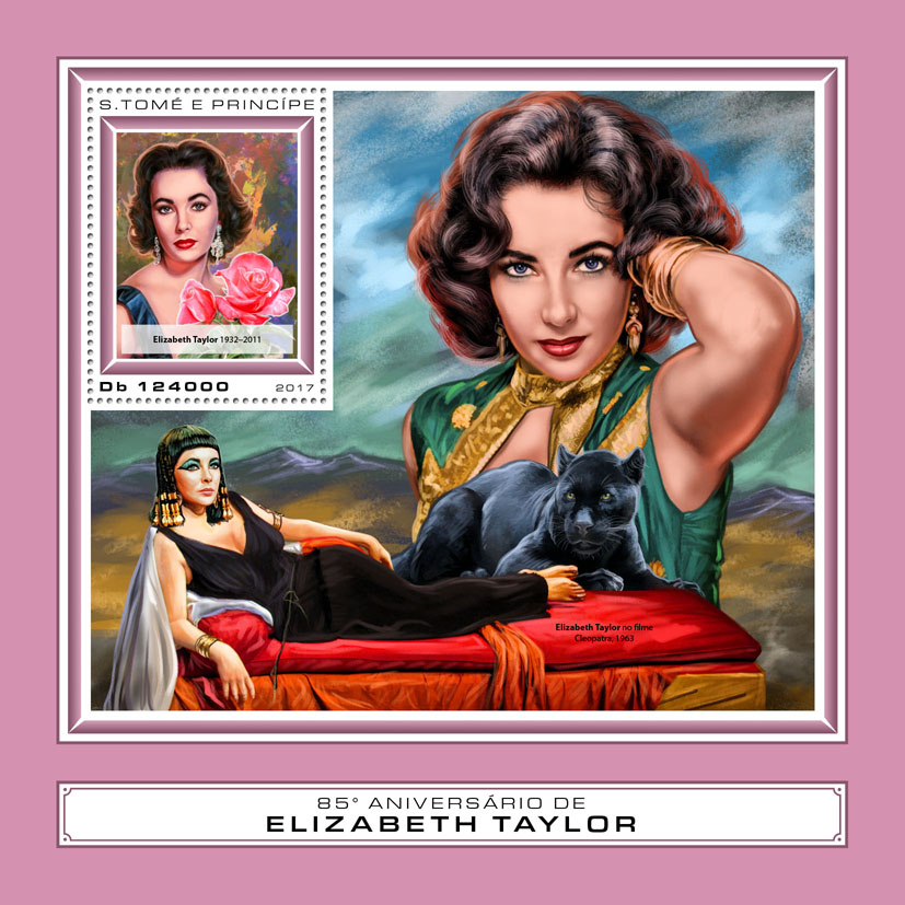 Elizabeth Taylor - Issue of Sao Tome and Principe postage stamps