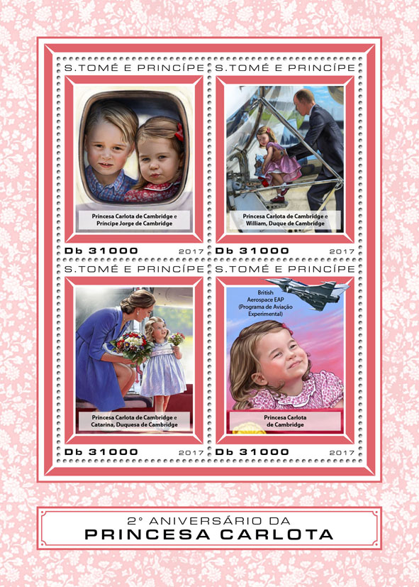 Princess Charlotte - Issue of Sao Tome and Principe postage stamps