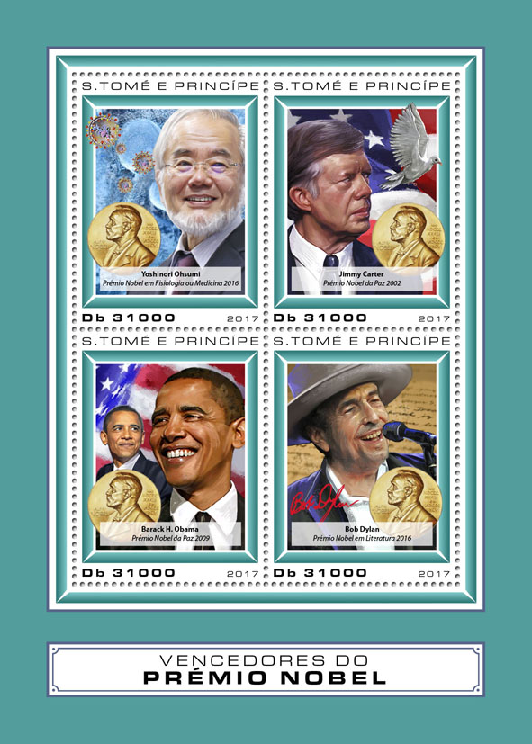 Nobel Prize winners - Issue of Sao Tome and Principe postage stamps