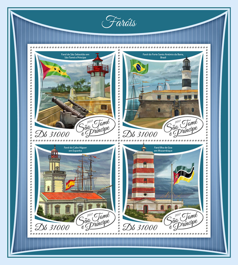 Lighthouses - Issue of Sao Tome and Principe postage stamps