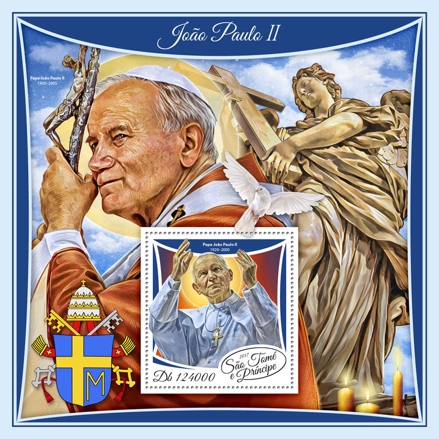 John Paul II - Issue of Sao Tome and Principe postage stamps