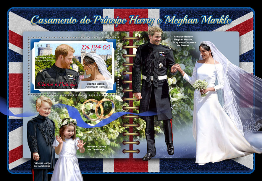 Wedding of Prince Harry and Meghan Markle - Issue of Sao Tome and Principe postage stamps
