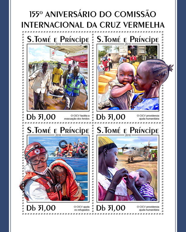 Red Cross - Issue of Sao Tome and Principe postage stamps