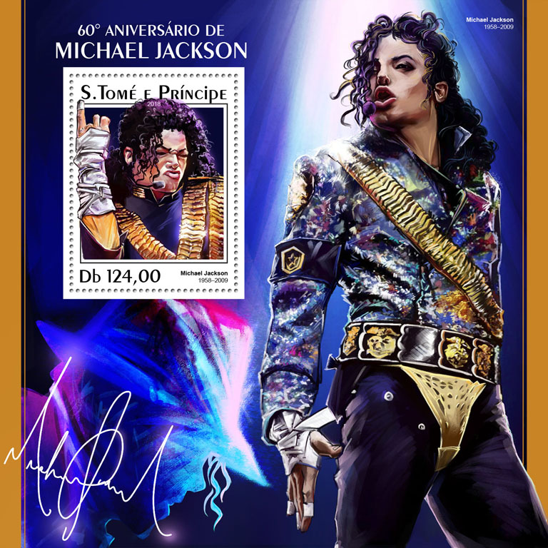 Michael Jackson - Issue of Sao Tome and Principe postage stamps