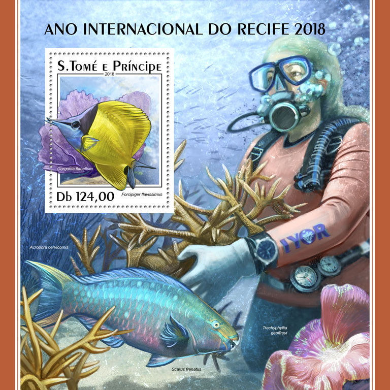 Year of the Reef 2018 - Issue of Sao Tome and Principe postage stamps