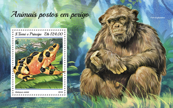 Endangered species - Issue of Sao Tome and Principe postage stamps
