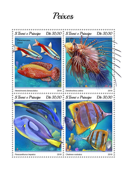 Fishes - Issue of Sao Tome and Principe postage stamps