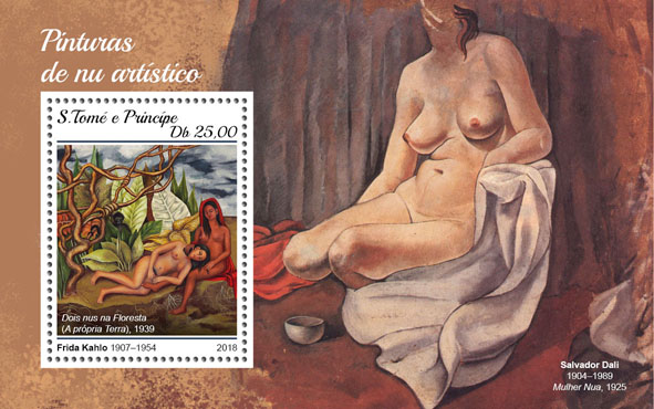Nude paintings - Issue of Sao Tome and Principe postage stamps