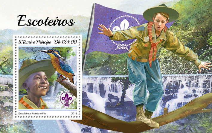 Scouts - Issue of Sao Tome and Principe postage stamps