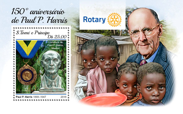 Paul P. Harris - Issue of Sao Tome and Principe postage stamps