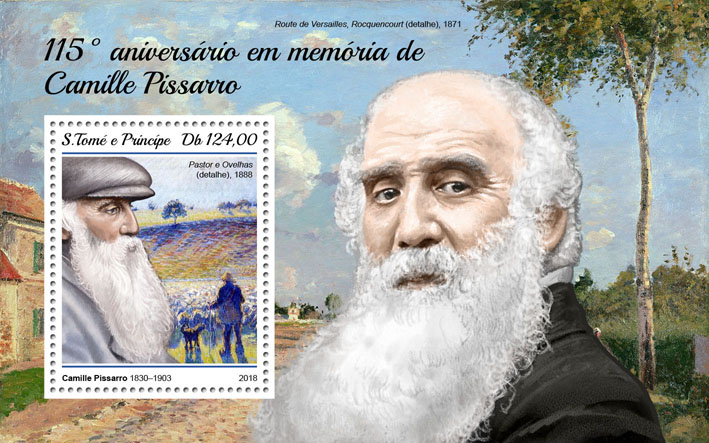 Camille Pissarro - Issue of Sao Tome and Principe postage stamps