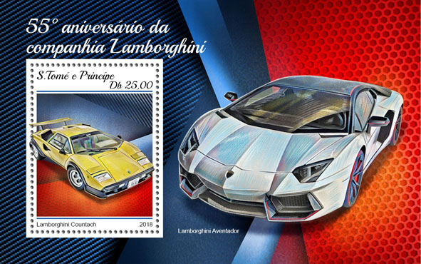 Lamborghini Company - Issue of Sao Tome and Principe postage stamps