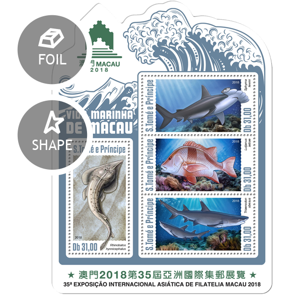 Marine life - Issue of Sao Tome and Principe postage stamps