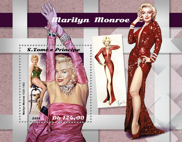 Marilyn Monroe - Issue of Sao Tome and Principe postage stamps