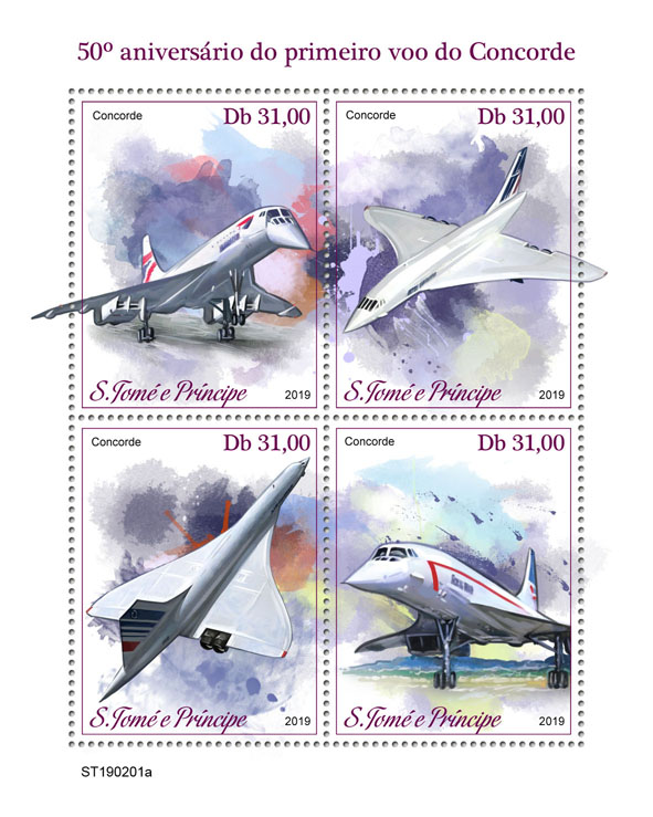 Concorde - Issue of Sao Tome and Principe postage stamps