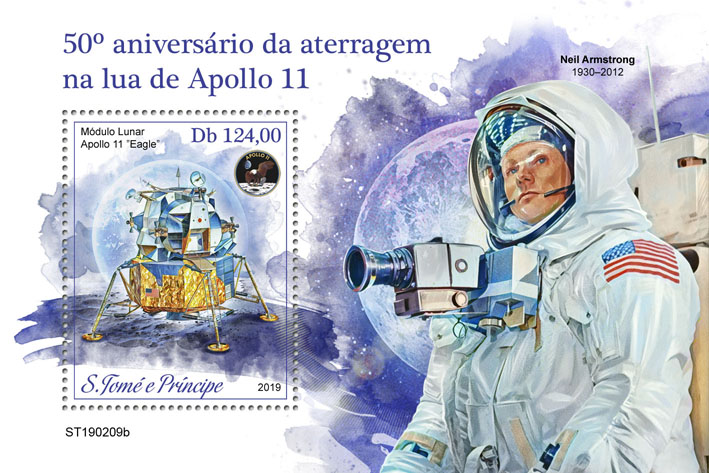 Apollo 11 - Issue of Sao Tome and Principe postage stamps