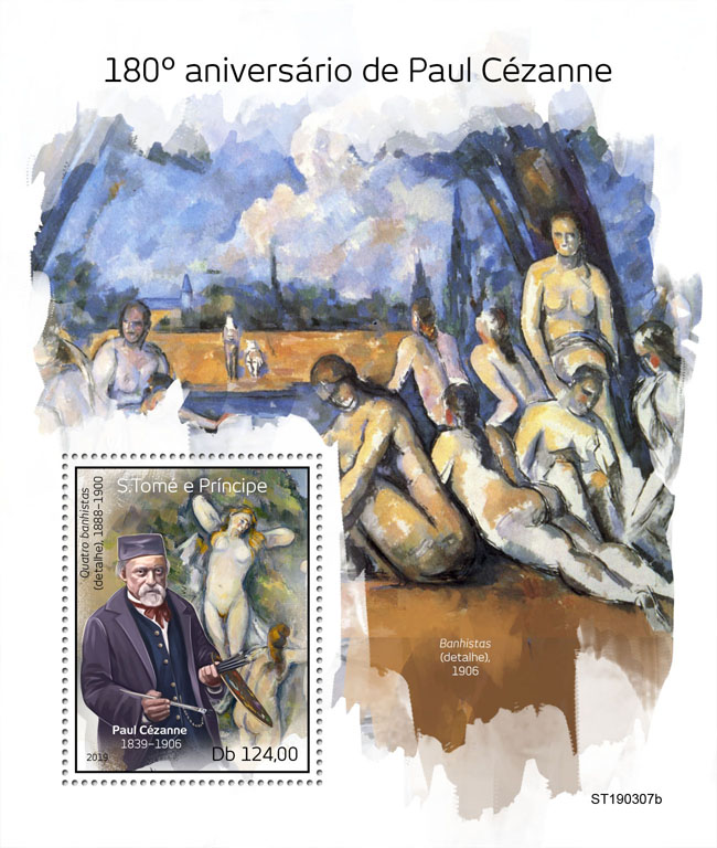Paul Cezanne - Issue of Sao Tome and Principe postage stamps
