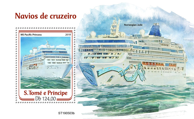 Cruise ships - Issue of Sao Tome and Principe postage stamps