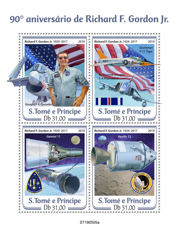 Richard F. Gordon - Issue of Sao Tome and Principe postage stamps