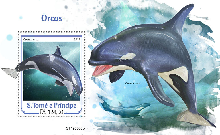Orcas - Issue of Sao Tome and Principe postage stamps