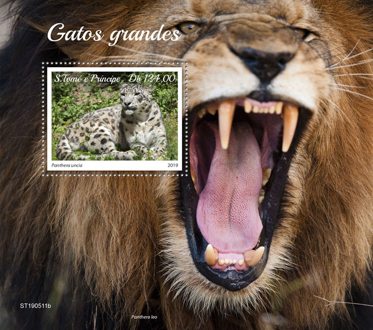 Big cats - Issue of Sao Tome and Principe postage stamps