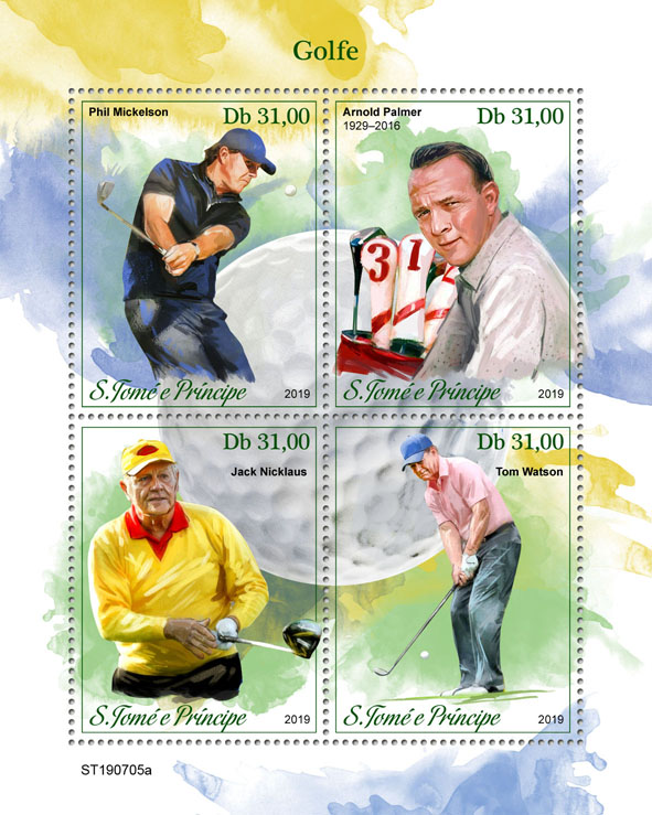 Golf - Issue of Sao Tome and Principe postage stamps
